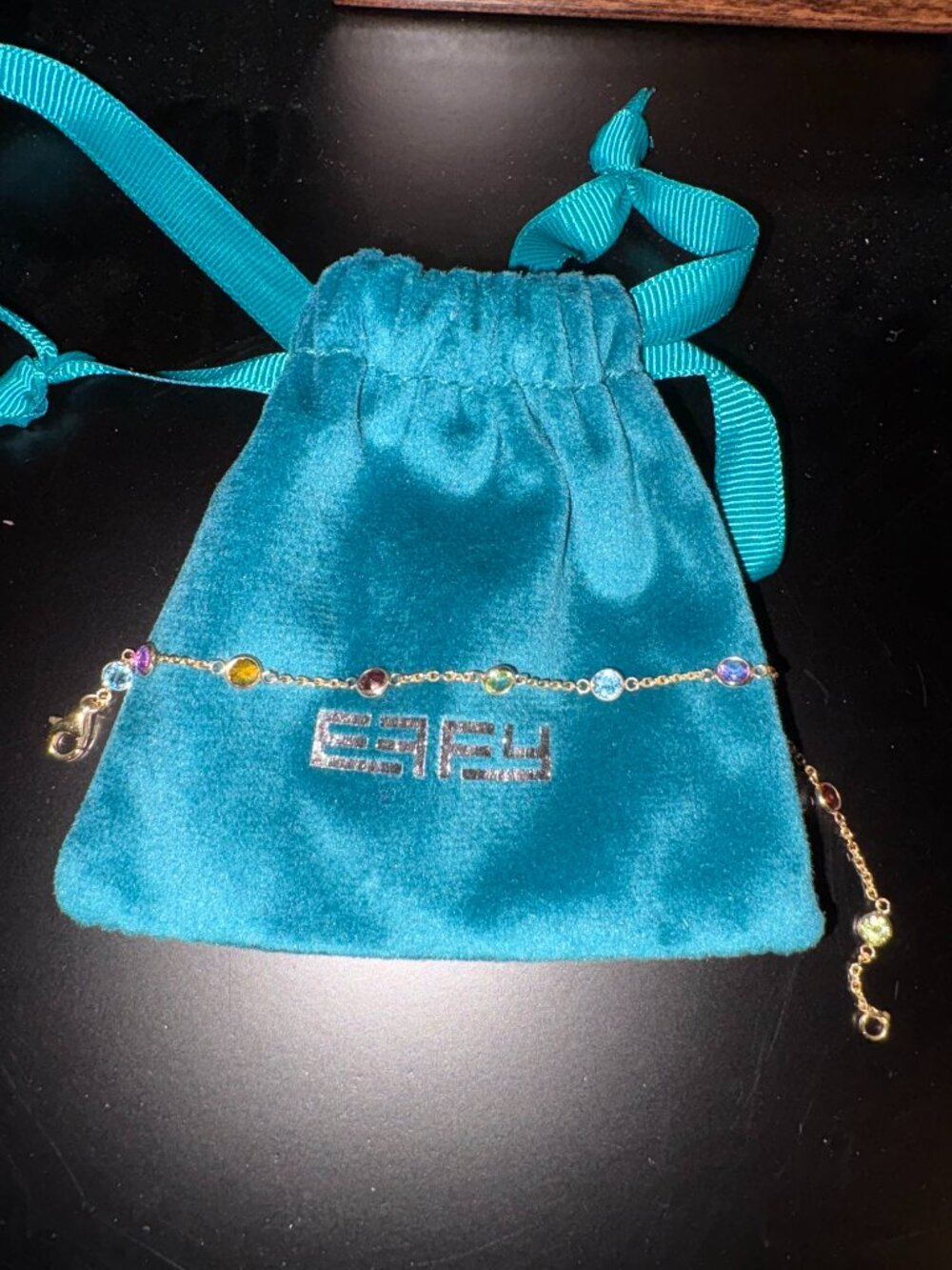 Effy Mosiac 14 Karat Yellow Gold Semi Precious Bracelet - Picture 3 of 3